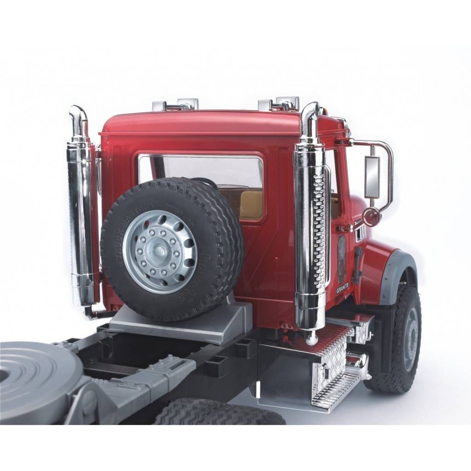 Bruder Remorque Bruder Mack Trucks surbaissée MACK Granite et JCB 4CX – 1:16