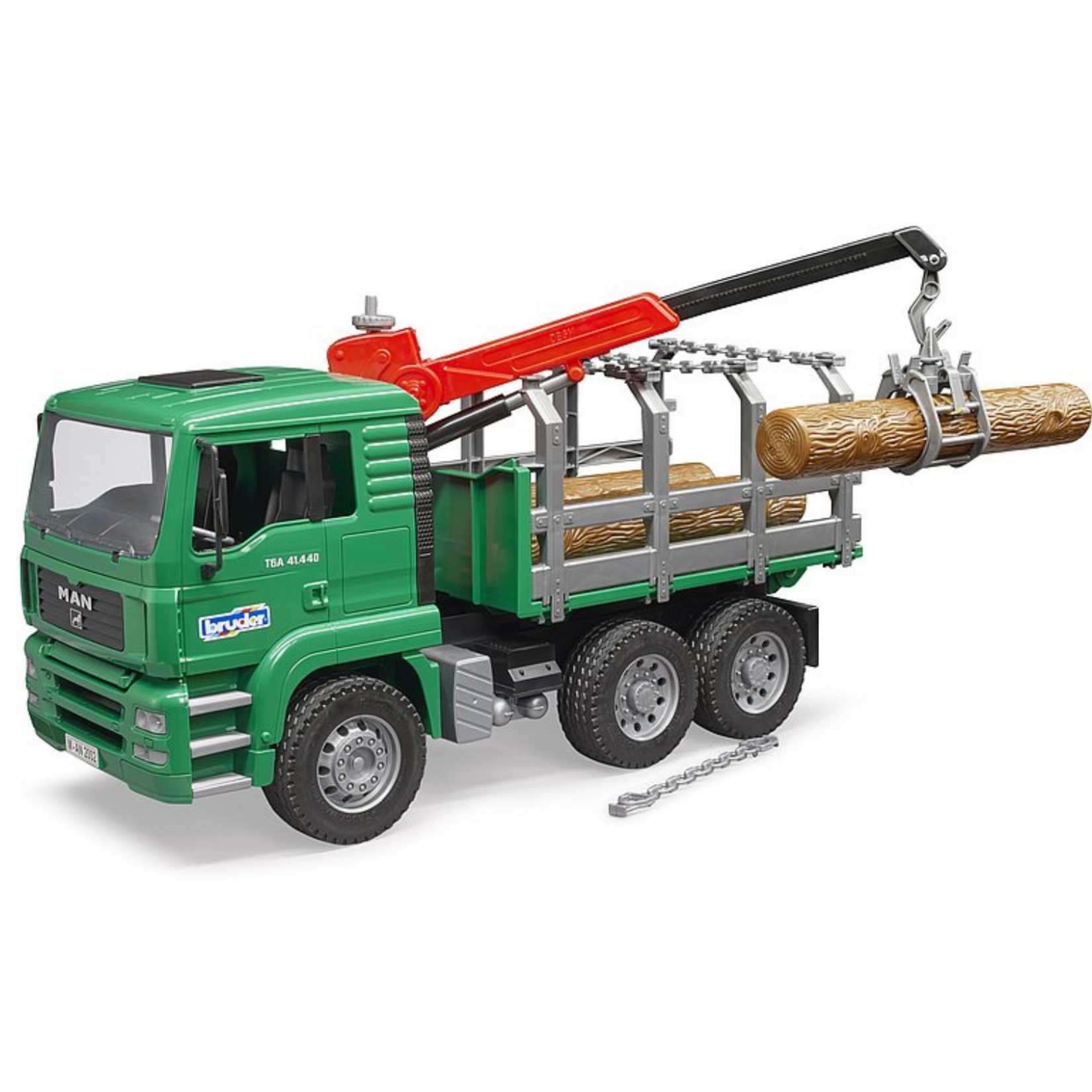 Bruder Camion Bruder MAN TGA forestier avec chargeur et 3 troncs – 1:16