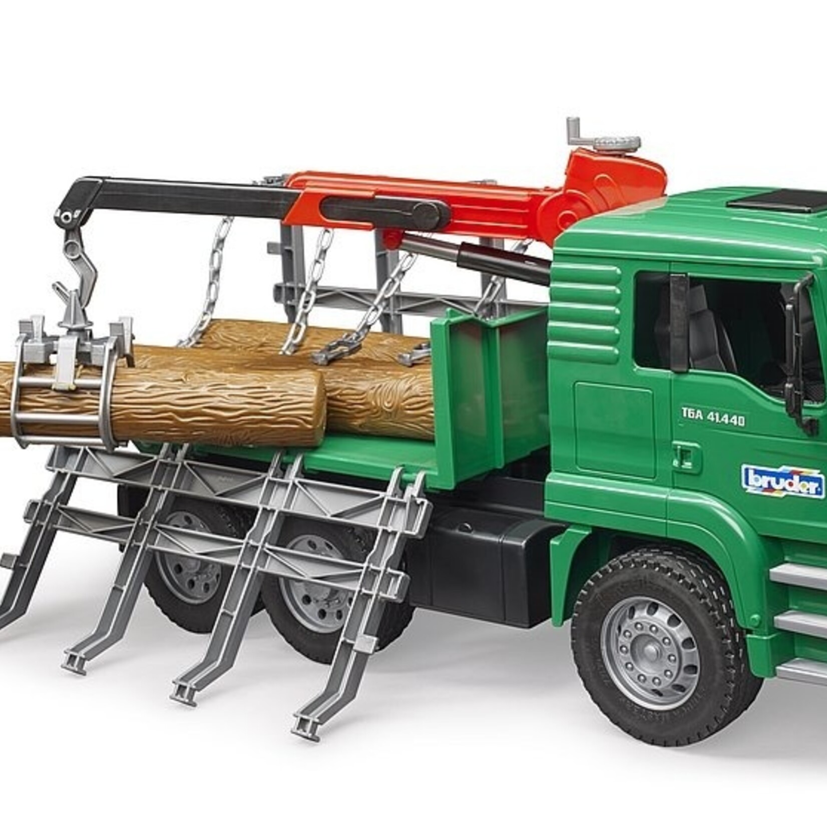 Bruder Camion Bruder MAN TGA forestier avec chargeur et 3 troncs – 1:16