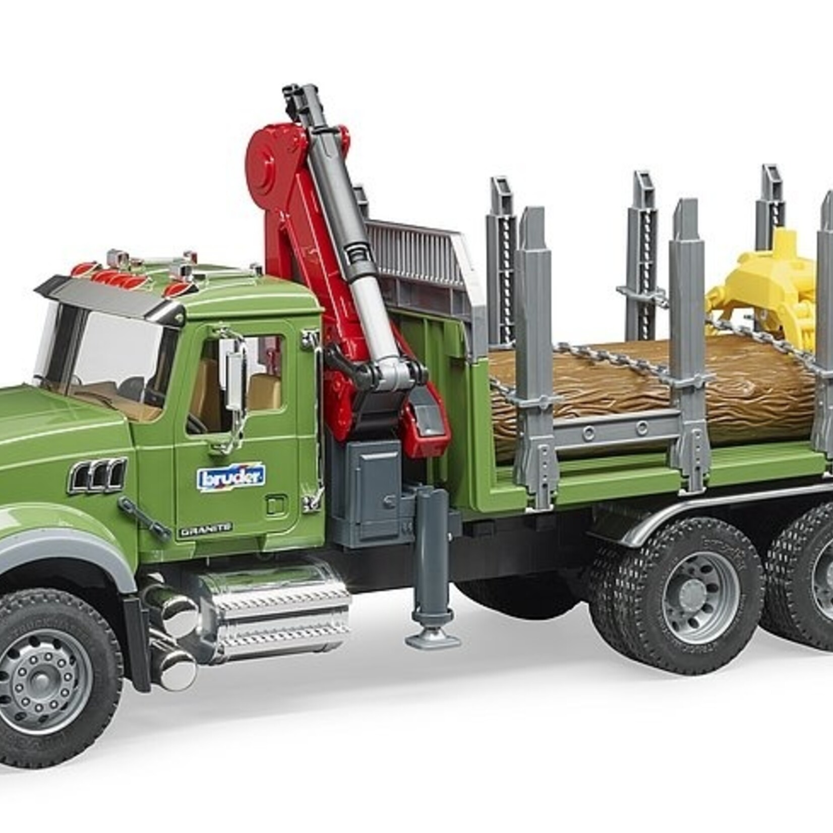 Bruder Camion Bruder Mack Trucks transport de bois Granite MACK avec trois troncs d'arbre