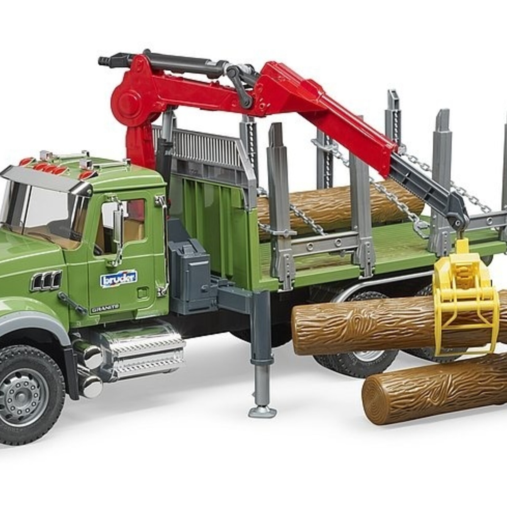 Bruder Camion Bruder Mack Trucks transport de bois Granite MACK avec trois troncs d'arbre