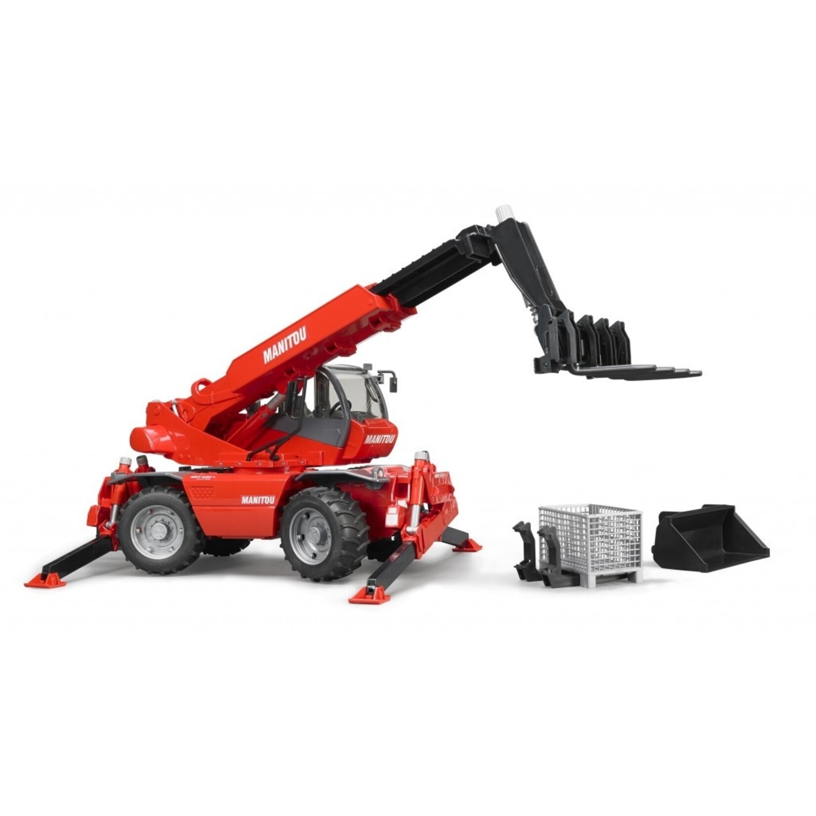 Bruder Chariot télescopique Bruder Manitou MRT 2150 avec accessoires – 1:16