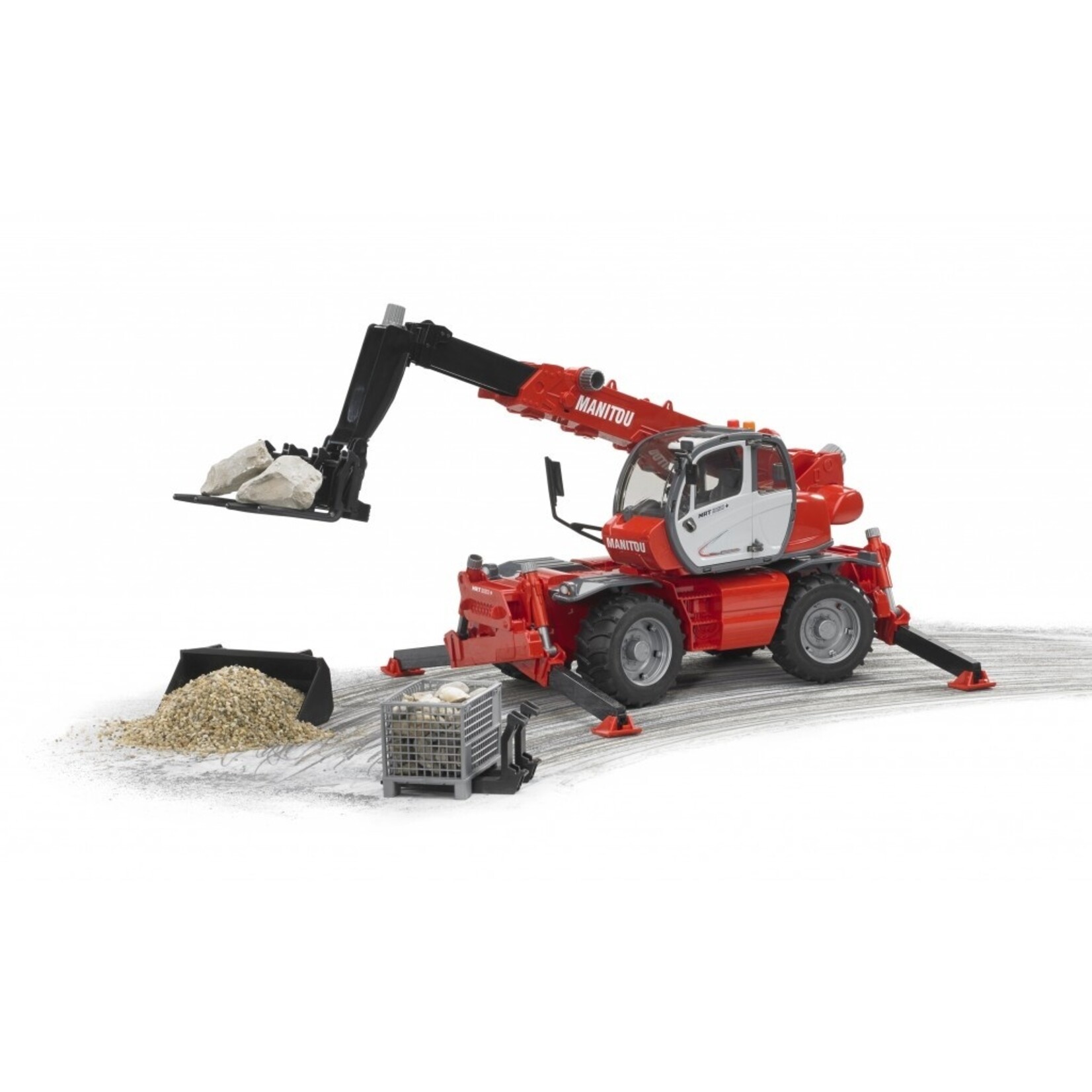 Bruder Chariot télescopique Bruder Manitou MRT 2150 avec accessoires – 1:16