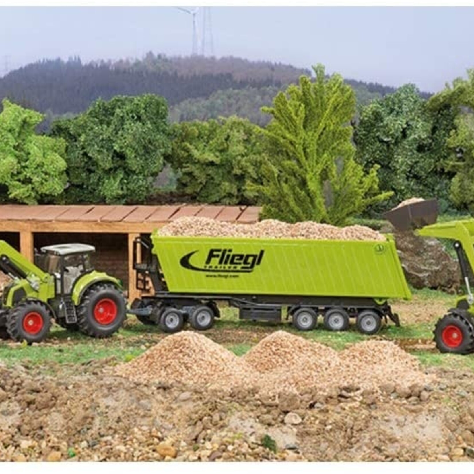 Siku Accessoire Siku Claas+chargeur frontal, Dolly, benne basculante – 1:50