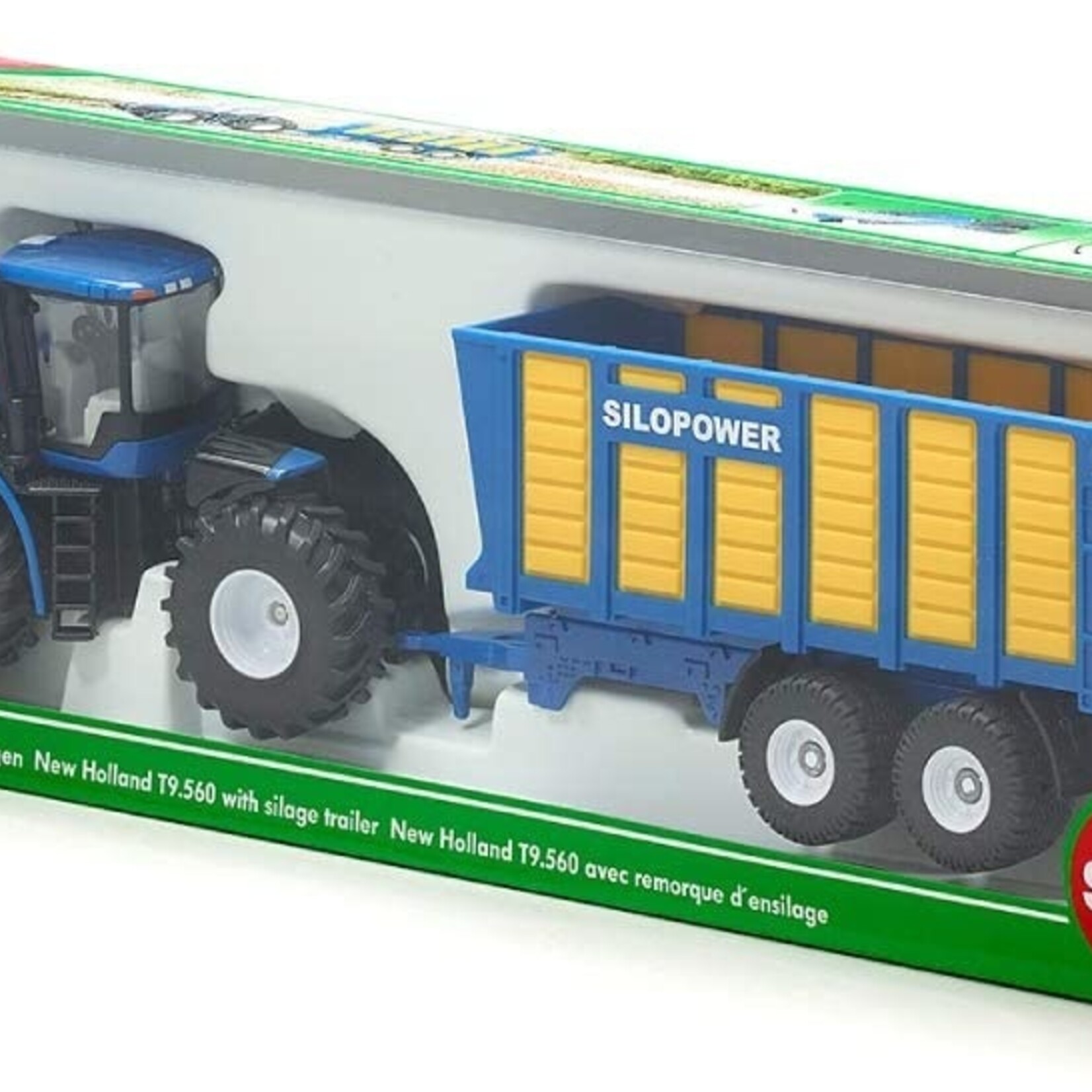 Siku Tracteur Siku New Holland T9.560 avec remorque d'ensilage – 1:50