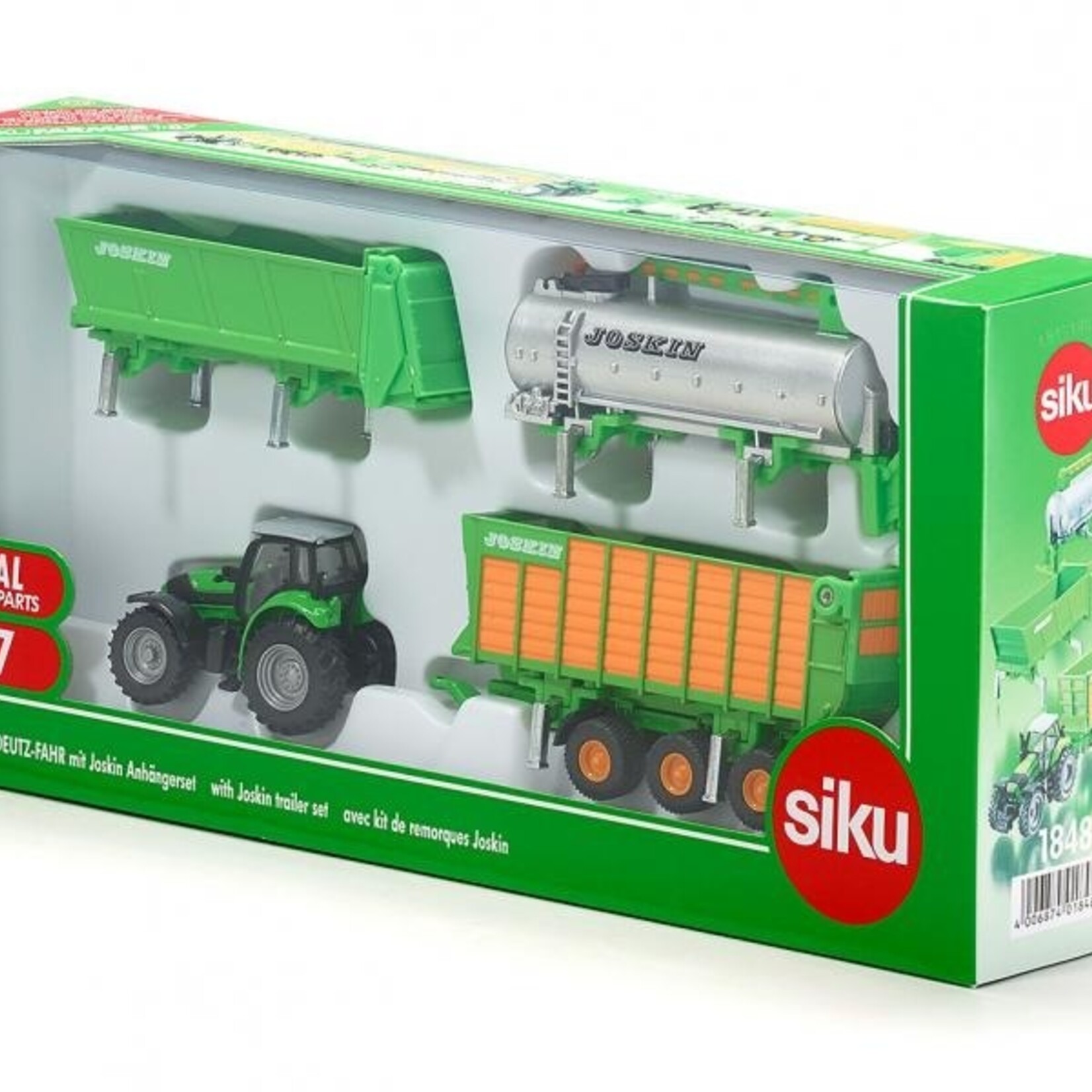 Siku Remorque Siku Deutz avec kit de remorques Joskin – 1:87