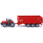 Siku Tracteur Siku Massey Ferguson avec remorque 3 essieux – 1:87