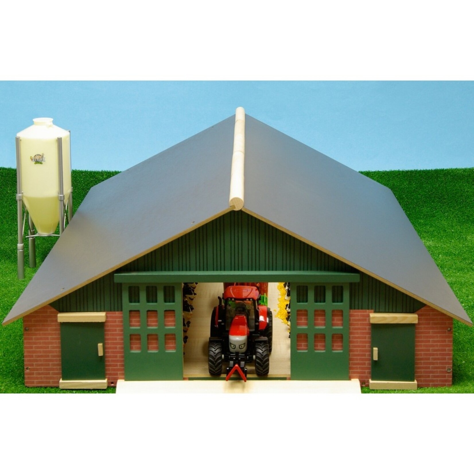 Kids Globe Étable miniature Kids Globe stabulation libre – 1:32