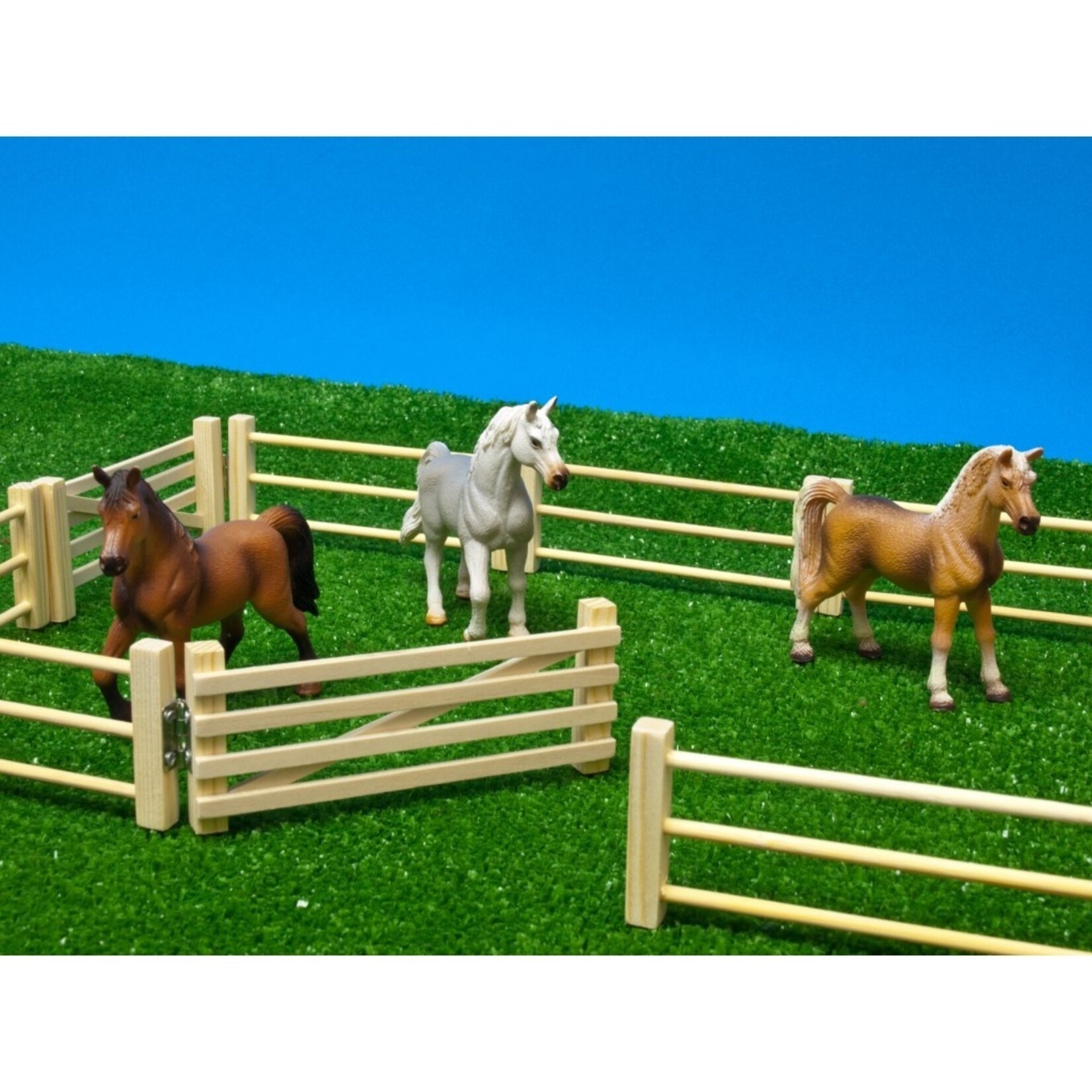 Kids Globe Accessoires de ferme Kids Globe Barrière en bois 6 pièces, barrière incluse – 1:32