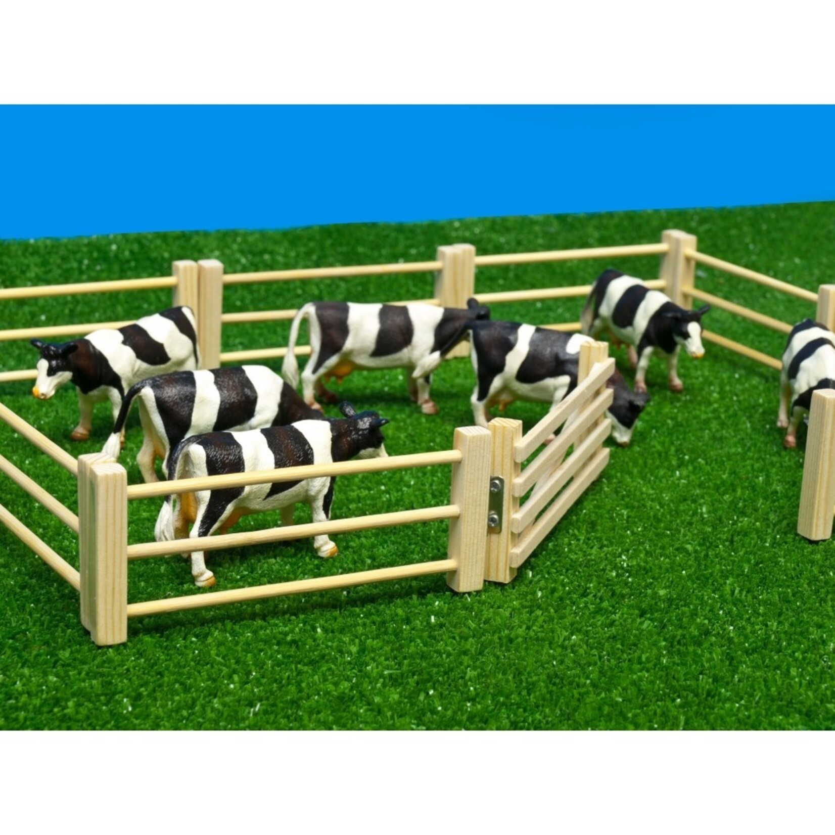 Kids Globe Accessoires de ferme Kids Globe Barrière en bois 6 pièces, barrière incluse – 1:32