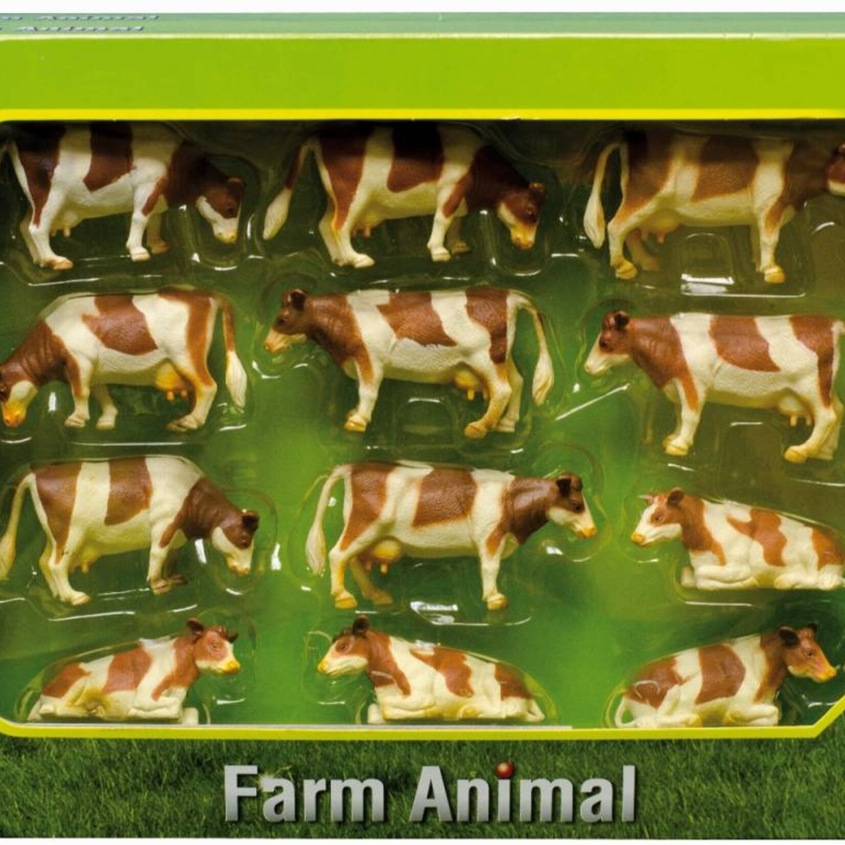 Kids Globe Animaux miniatures Kids Globe Vaches Montbéliardes (12x) – 1:32