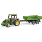 Bruder Remorque Bruder John Deere 5115 M mit Bordwandanhänger – 1:16