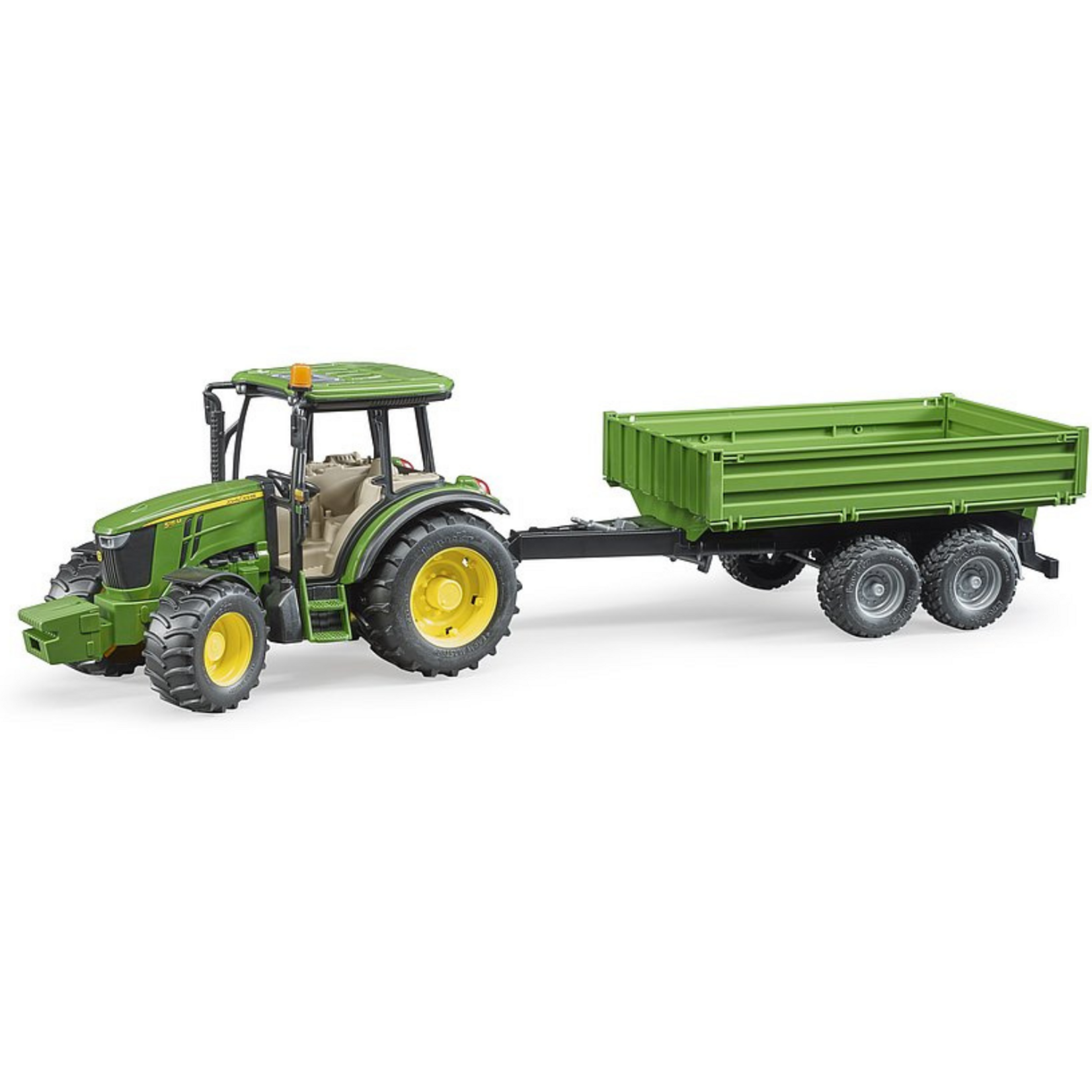 Bruder Remorque Bruder John Deere 5115 M mit Bordwandanhänger – 1:16