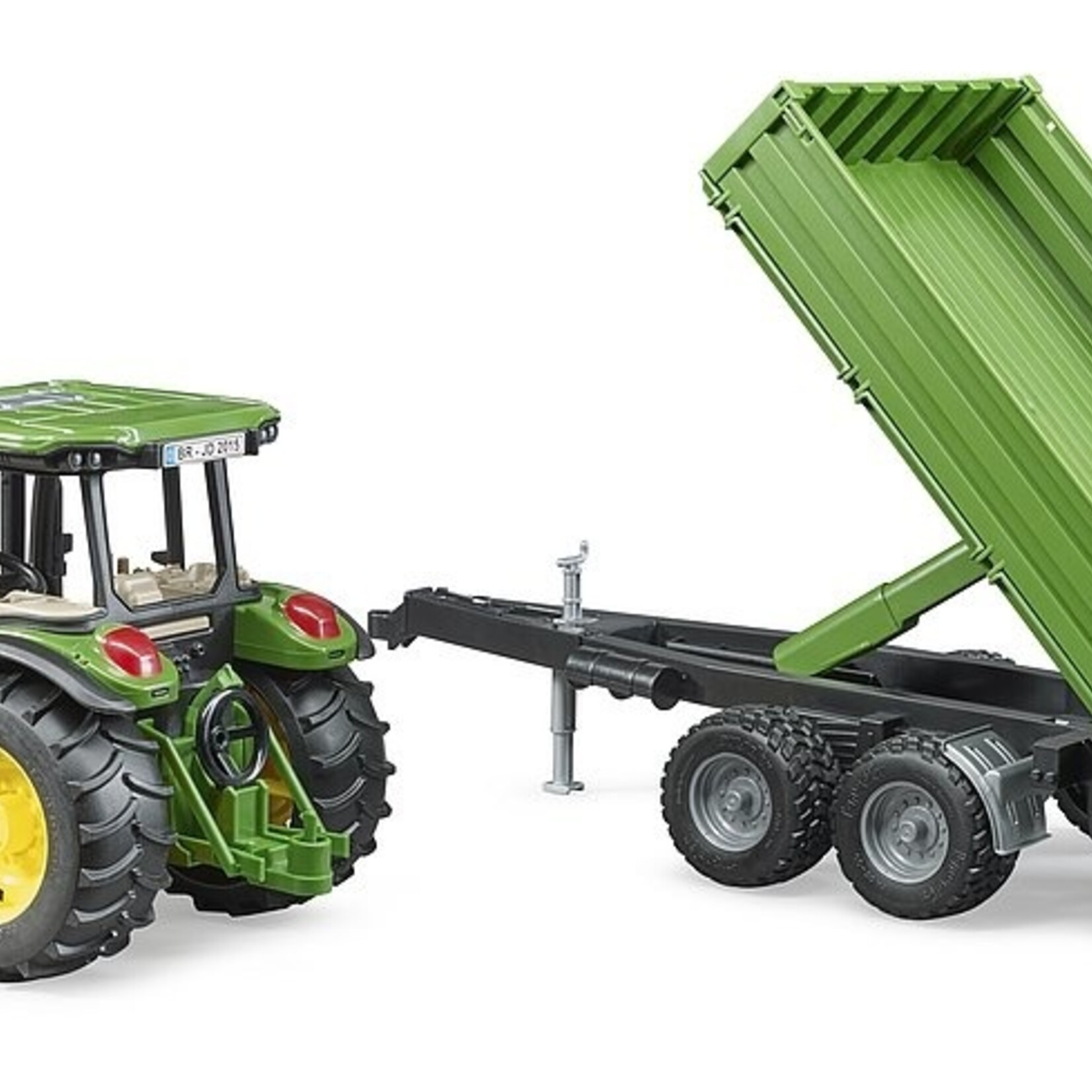 Bruder Remorque Bruder John Deere 5115 M mit Bordwandanhänger – 1:16