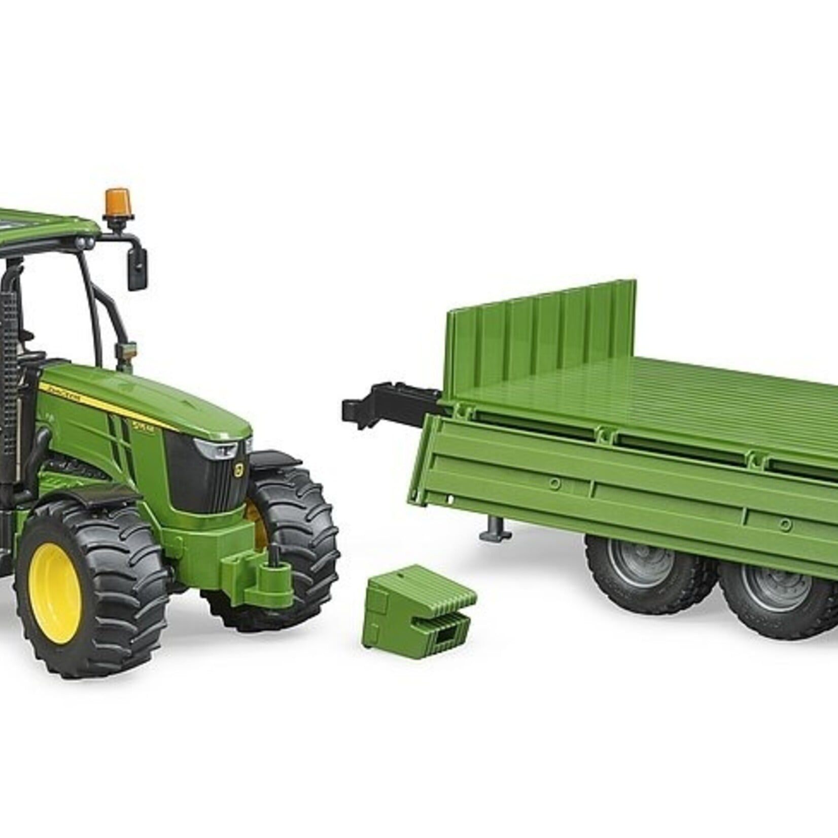 Bruder Remorque Bruder John Deere 5115 M mit Bordwandanhänger – 1:16