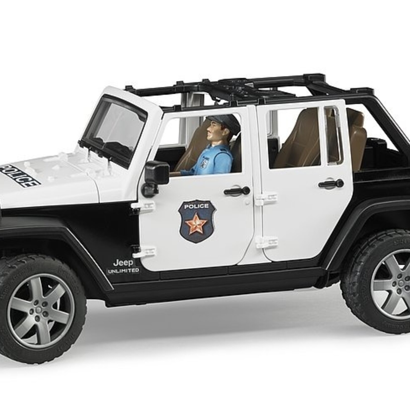 Bruder Voiture miniature Bruder Véhicule de police Jeep Wrangler Unlimited Rubicon – 1:16