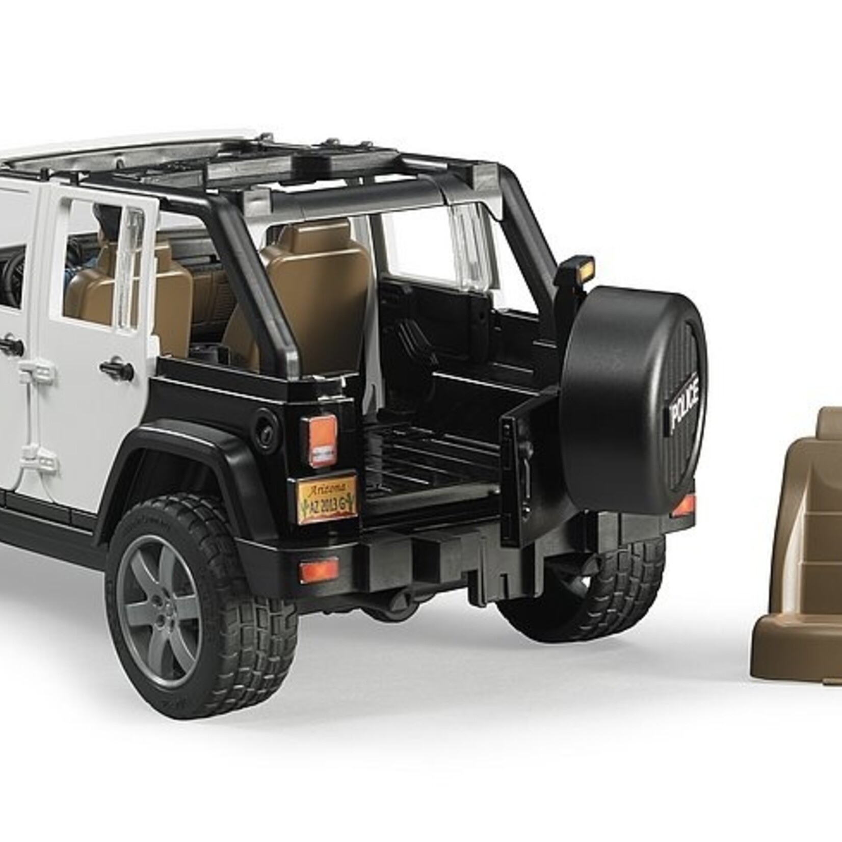 Bruder Voiture miniature Bruder Véhicule de police Jeep Wrangler Unlimited Rubicon – 1:16