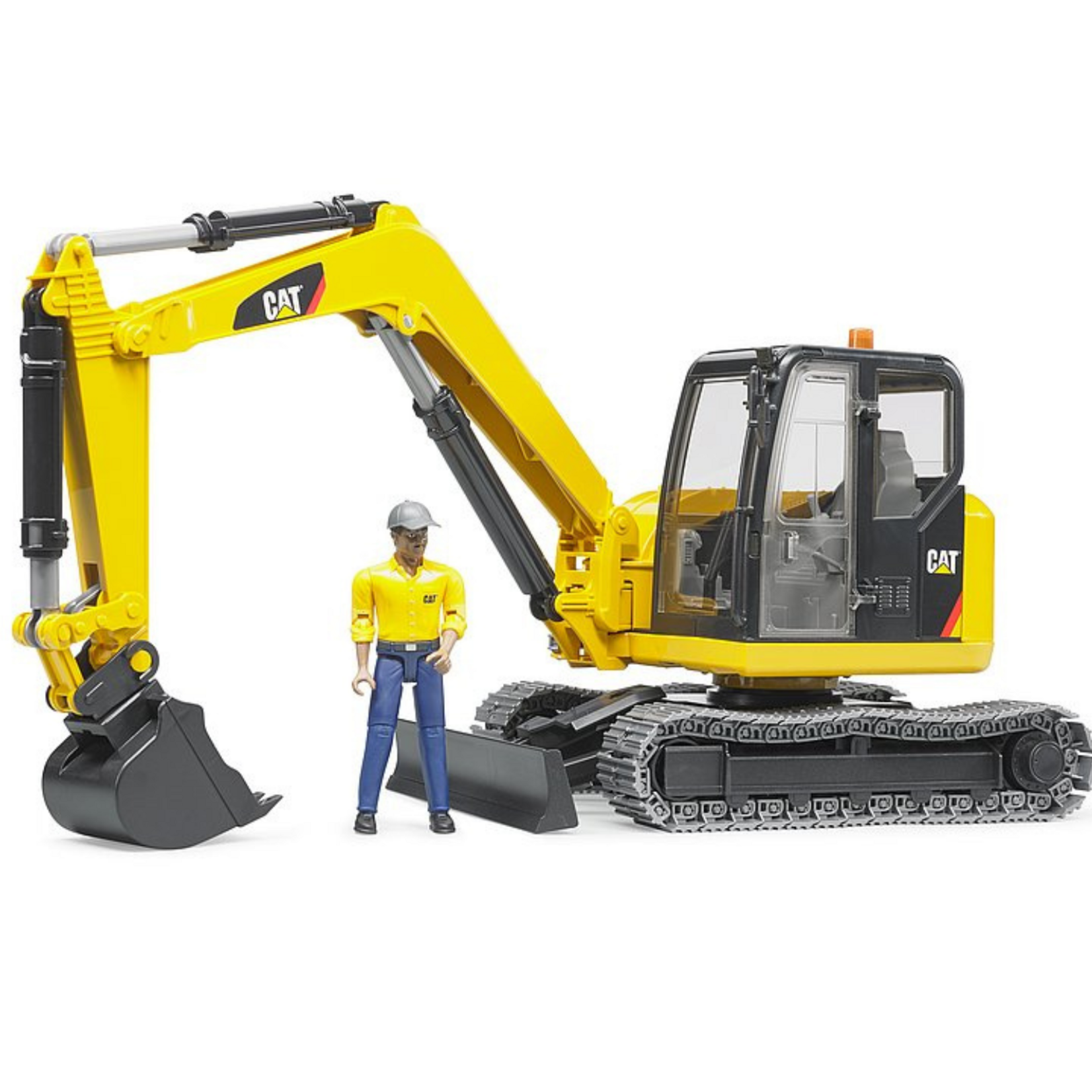Bruder Pelleteuse Bruder Caterpillar mini AT avec personnage