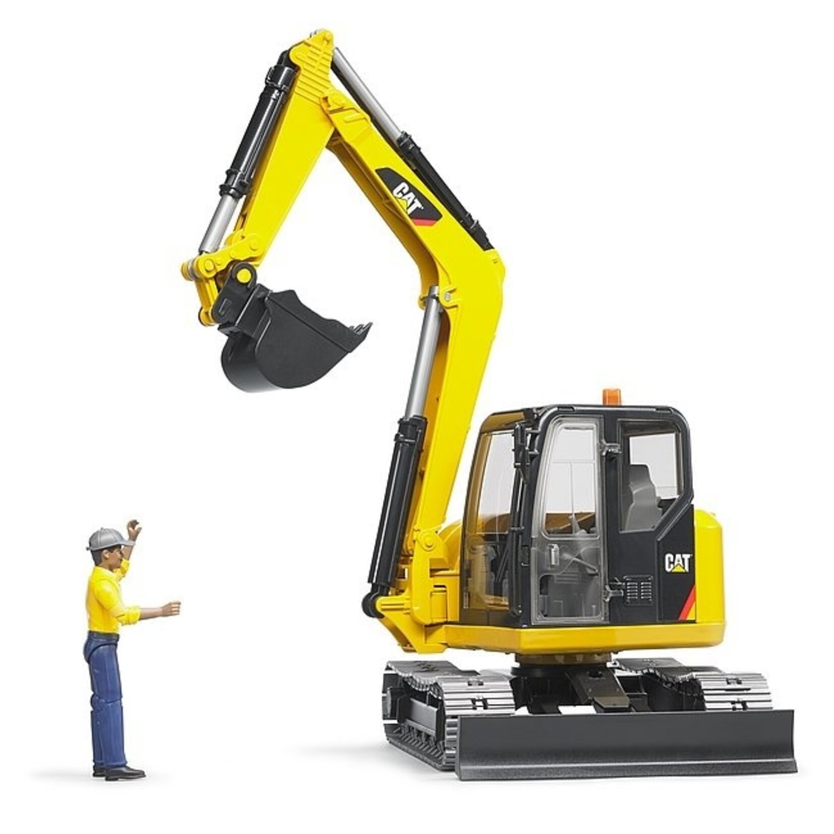 Bruder Pelleteuse Bruder Caterpillar mini AT avec personnage