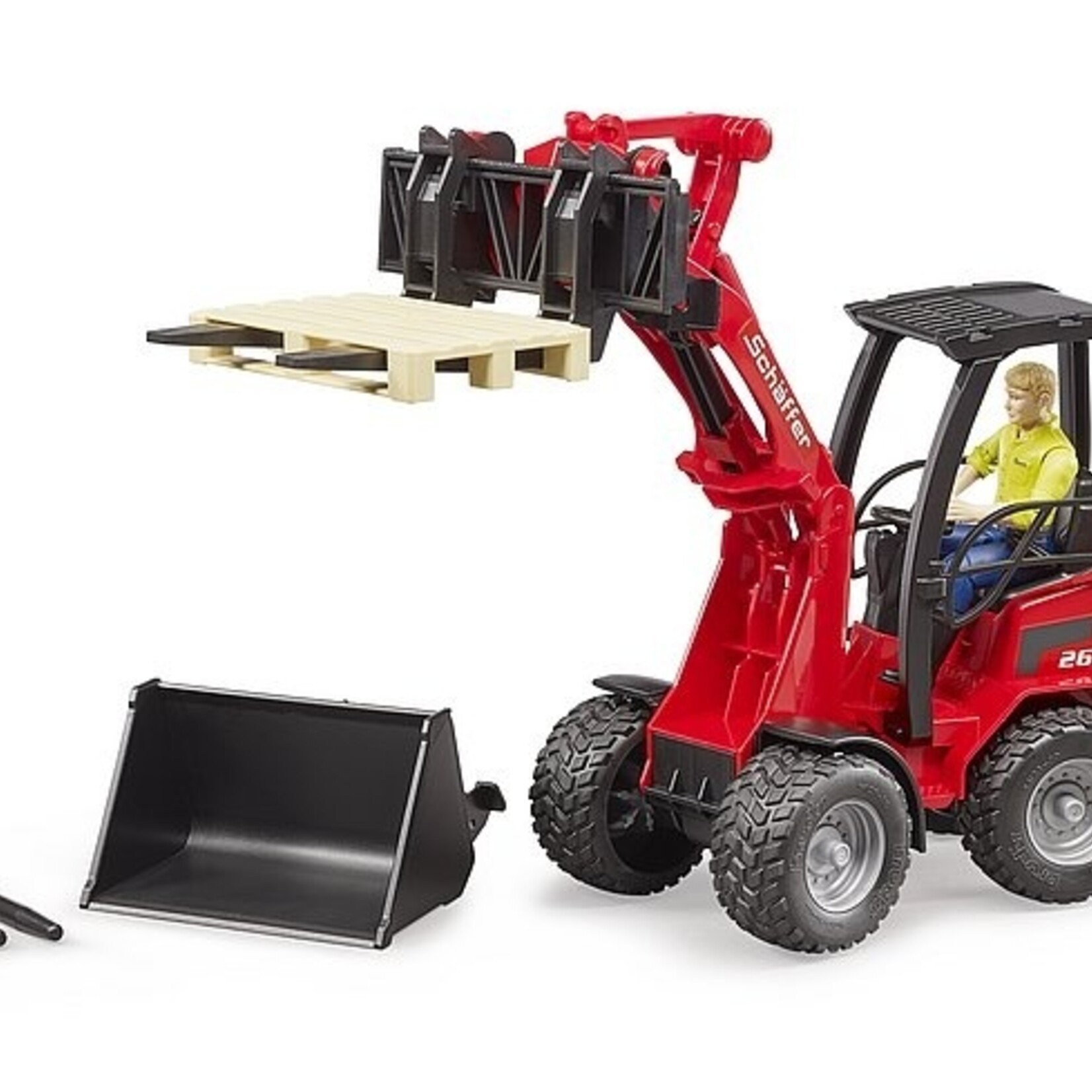 Bruder Chargeuse sur pneus Bruder Schäffer 2630 Chargeur compact – 1:16 (réf. 021917)