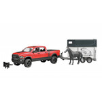 Bruder Animaux miniatures Bruder Dodge RAM RAM 2500 Power Wagon avec van pour chevaux – 1:16