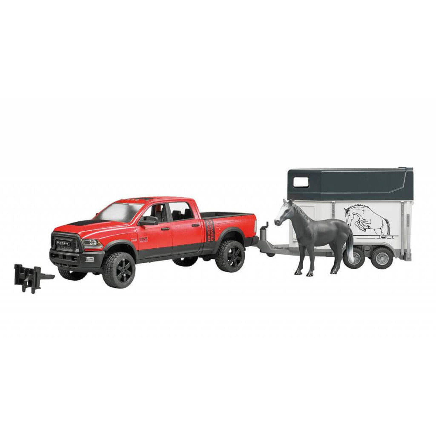 Bruder Animaux miniatures Bruder Dodge RAM RAM 2500 Power Wagon avec van pour chevaux – 1:16