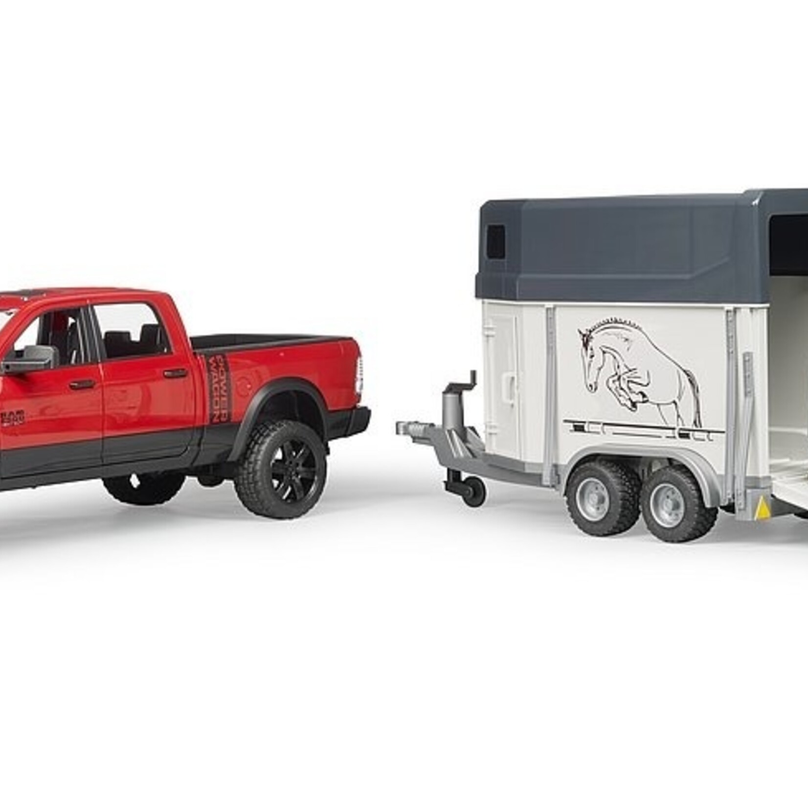 Bruder Animaux miniatures Bruder Dodge RAM RAM 2500 Power Wagon avec van pour chevaux – 1:16