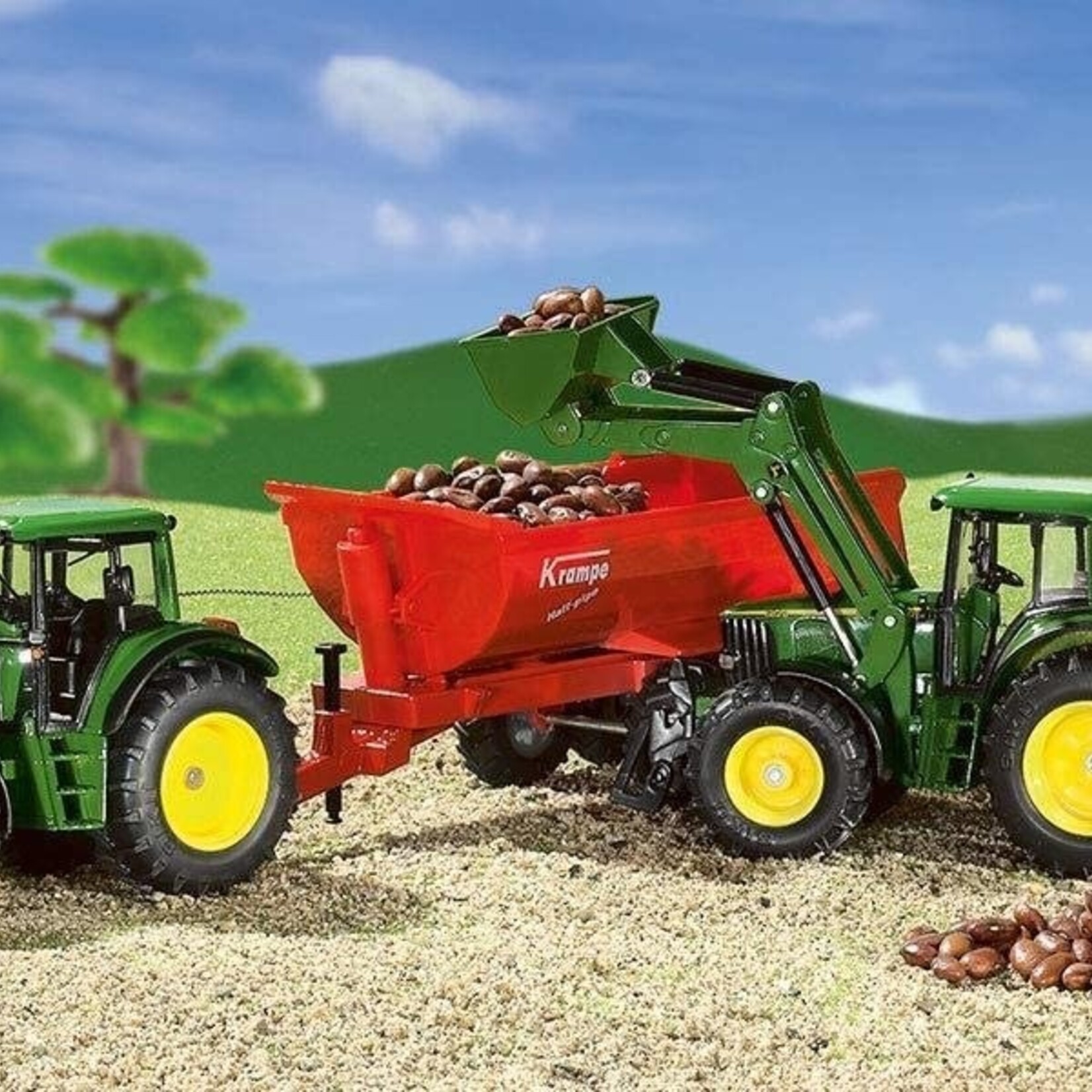 Siku Tracteur Siku Farmer 3652 John Deere 6820 avec chargeur frontal – 1:32
