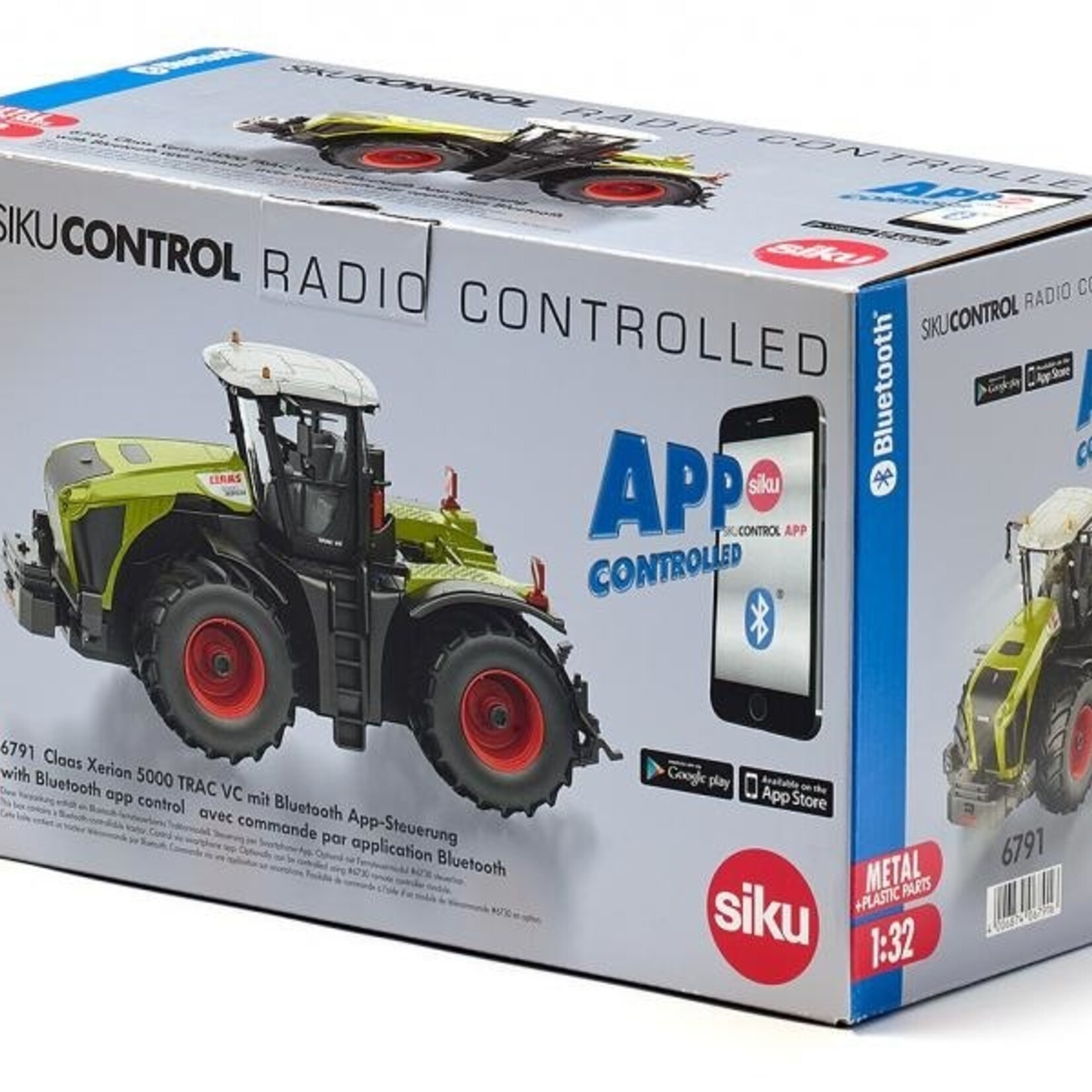 Siku Tracteur Siku Control Claas Xerion 5000 Trac CV et commande par – 1:32, radiocommandé