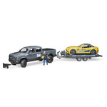 Bruder Voiture miniature Bruder Dodge RAM RAM 2500 Power Wagon et Roadster Racing Team – 1:16