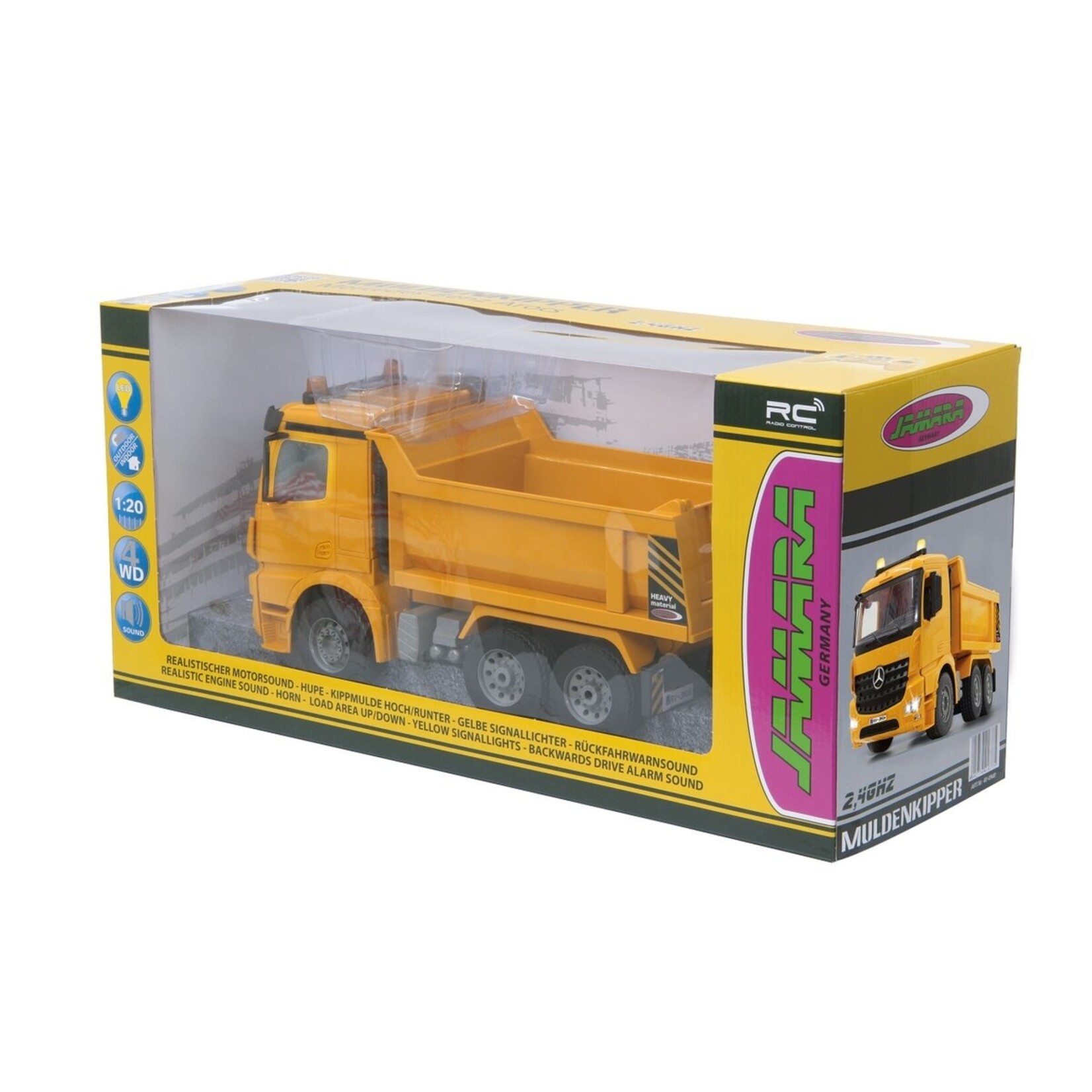 Jamara Camion Jamara Mercedes Arocs à benne basculante 2,4Ghz – 1:20