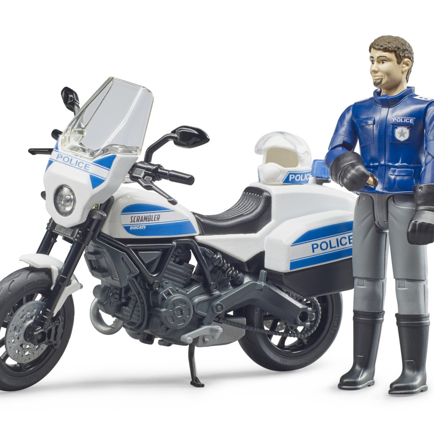 Bruder Moto miniature Bruder Scrambler Ducati de police – 1:16