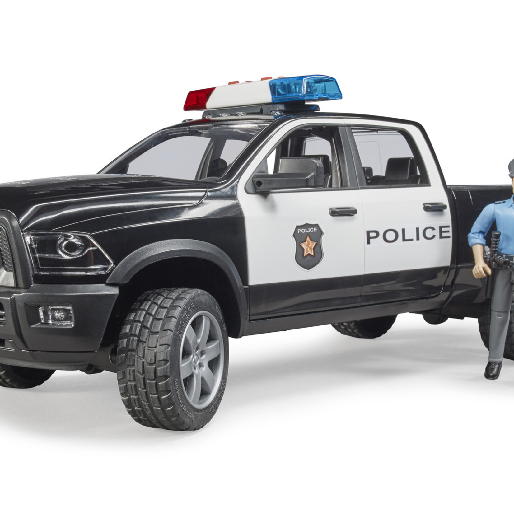 Bruder Voiture miniature Bruder Dodge RAM police RAM 2500 avec policier – 1:16