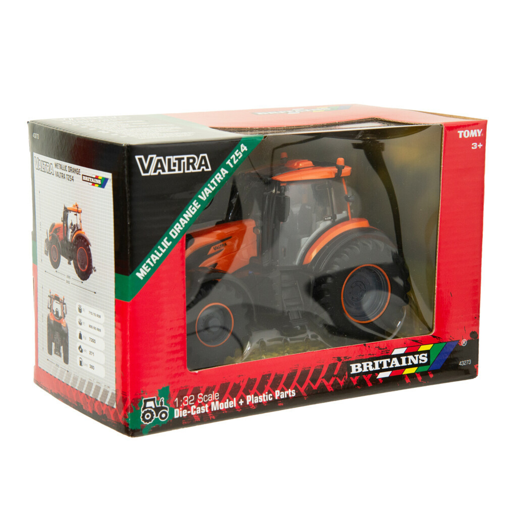 Britains Tracteur Britains Valtra T245 orange métallique – 1:32