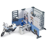 Bruder Moto miniature Bruder Poste de police bworld avec de police