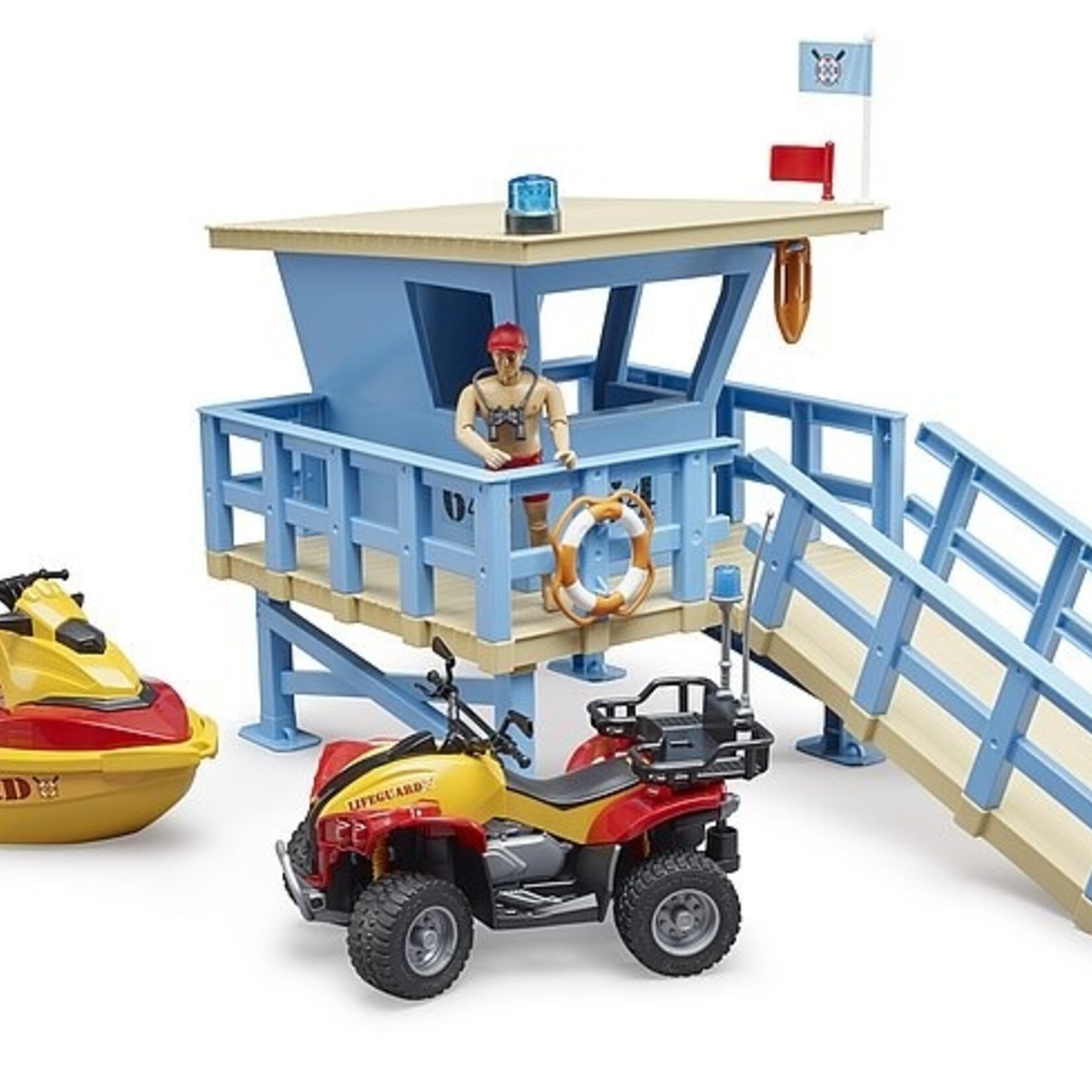 Bruder Quad Bruder Poste de secours bworld avec et scooter des mers personel