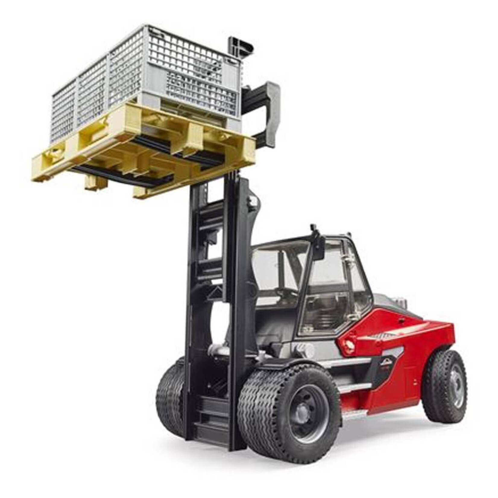 Bruder Accessoires de ferme Bruder Chariot élévateur Linde HT160D avec palette et 3 gitterbox