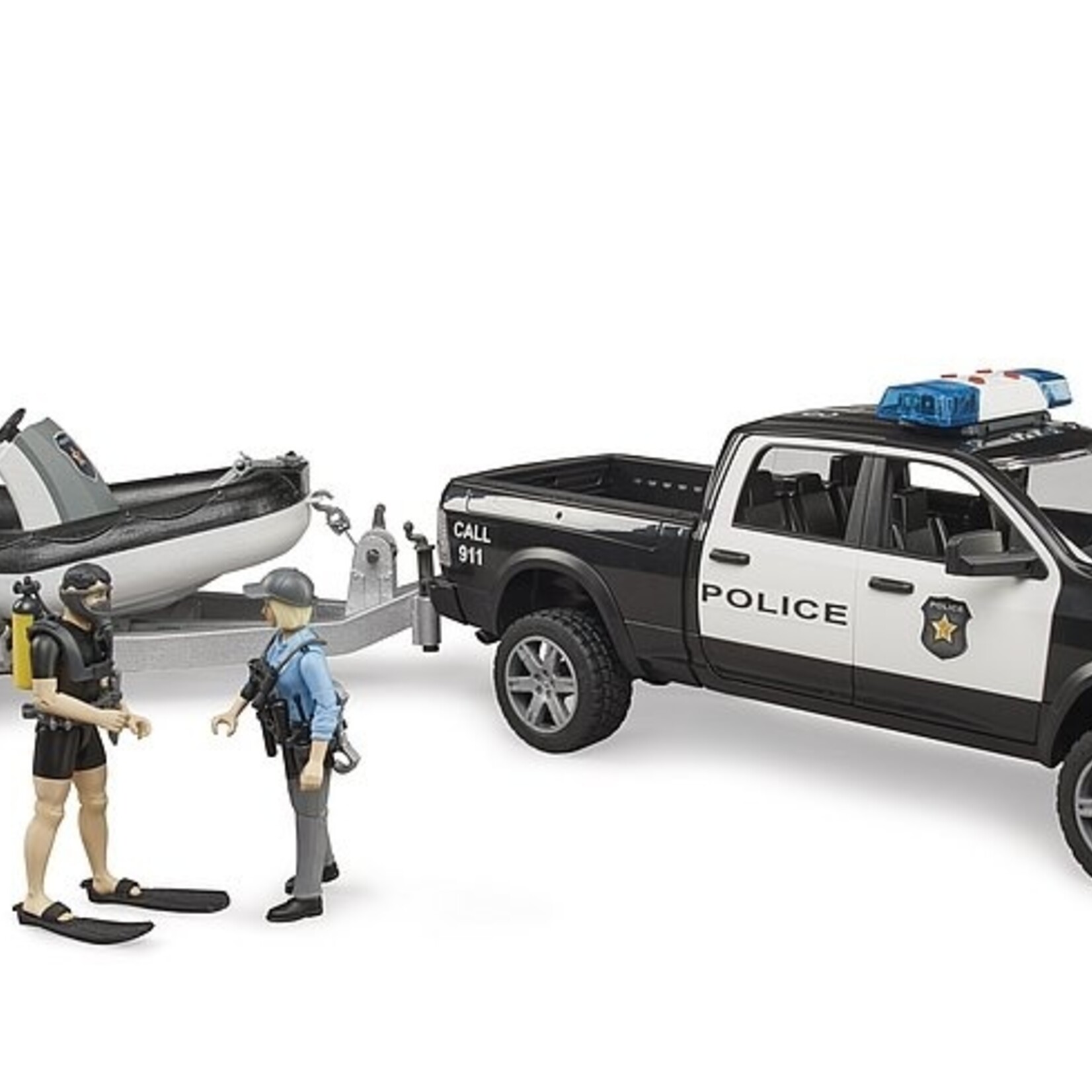 Bruder Bateau miniature Bruder Dodge RAM 2500 Police Pick Up – 1:16