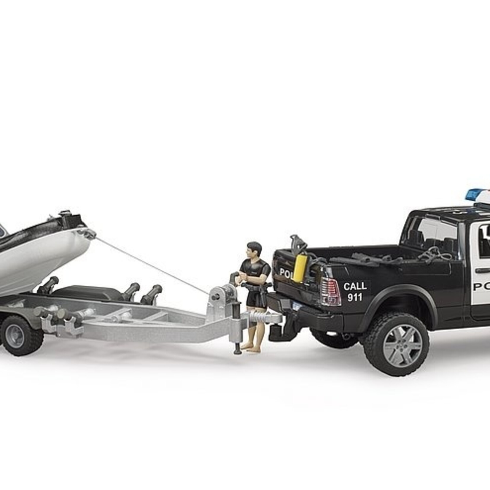 Bruder Bateau miniature Bruder Dodge RAM 2500 Police Pick Up – 1:16