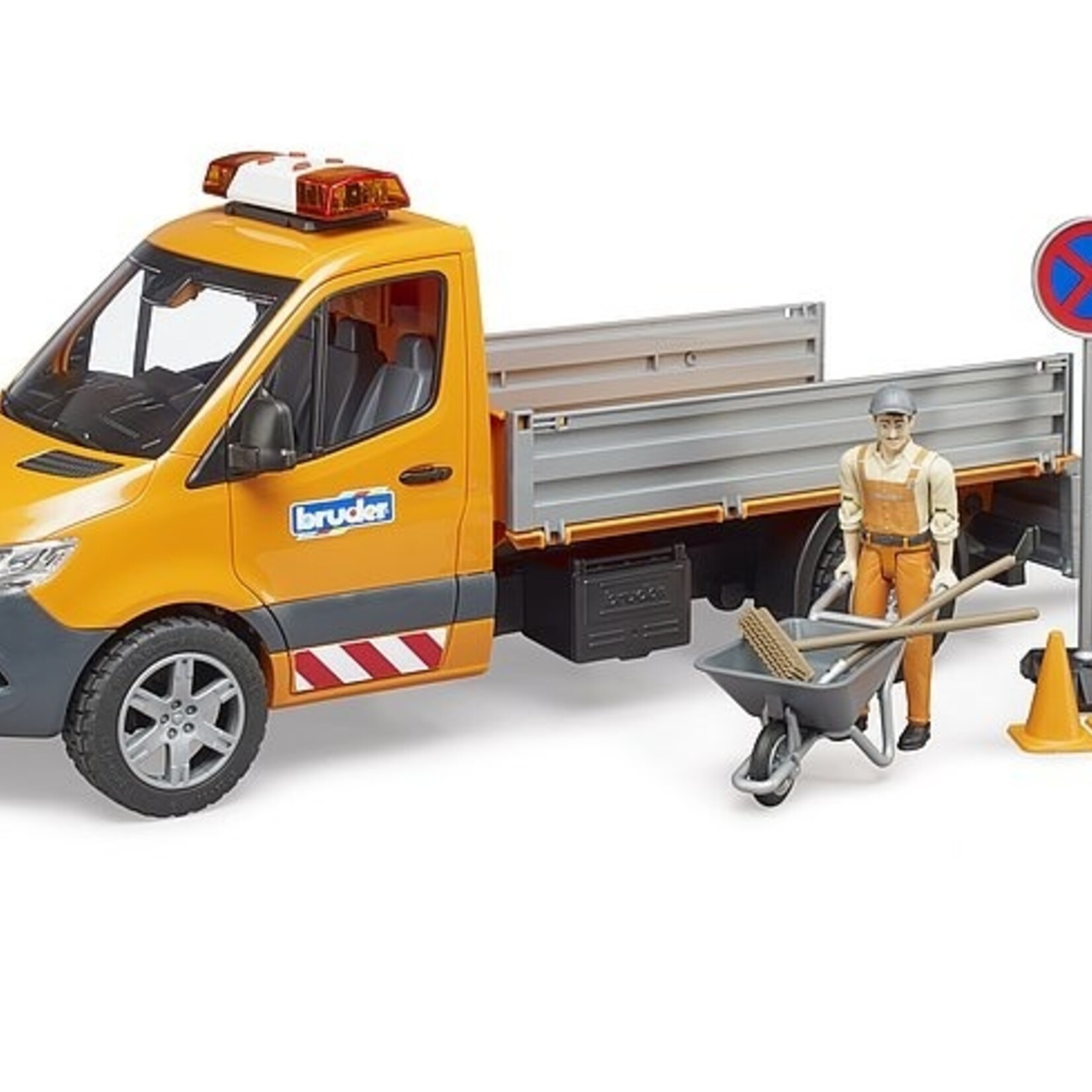 Bruder Camion Bruder Mercedes Benz Sprinter communal avec conducteur et accessoires – 1:16