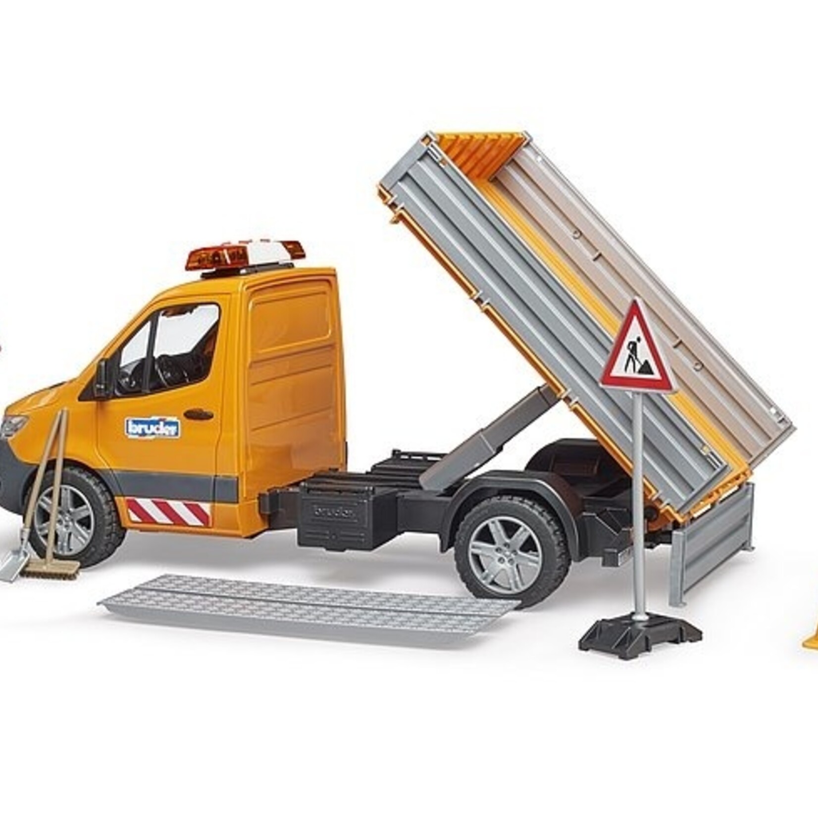 Bruder Camion Bruder Mercedes Benz Sprinter communal avec conducteur et accessoires – 1:16