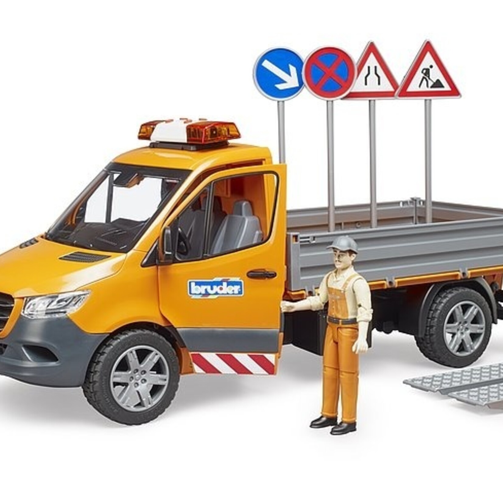 Bruder Camion Bruder Mercedes Benz Sprinter communal avec conducteur et accessoires – 1:16