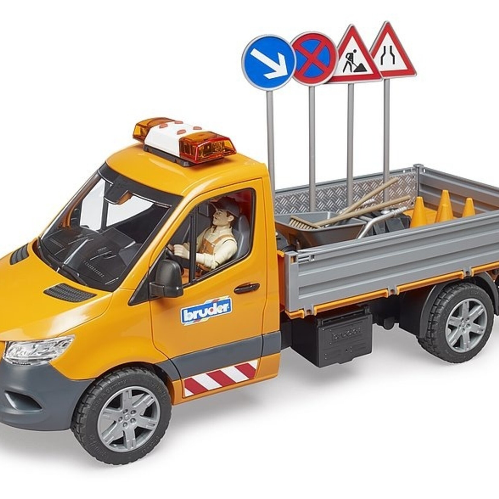 Bruder Camion Bruder Mercedes Benz Sprinter communal avec conducteur et accessoires – 1:16