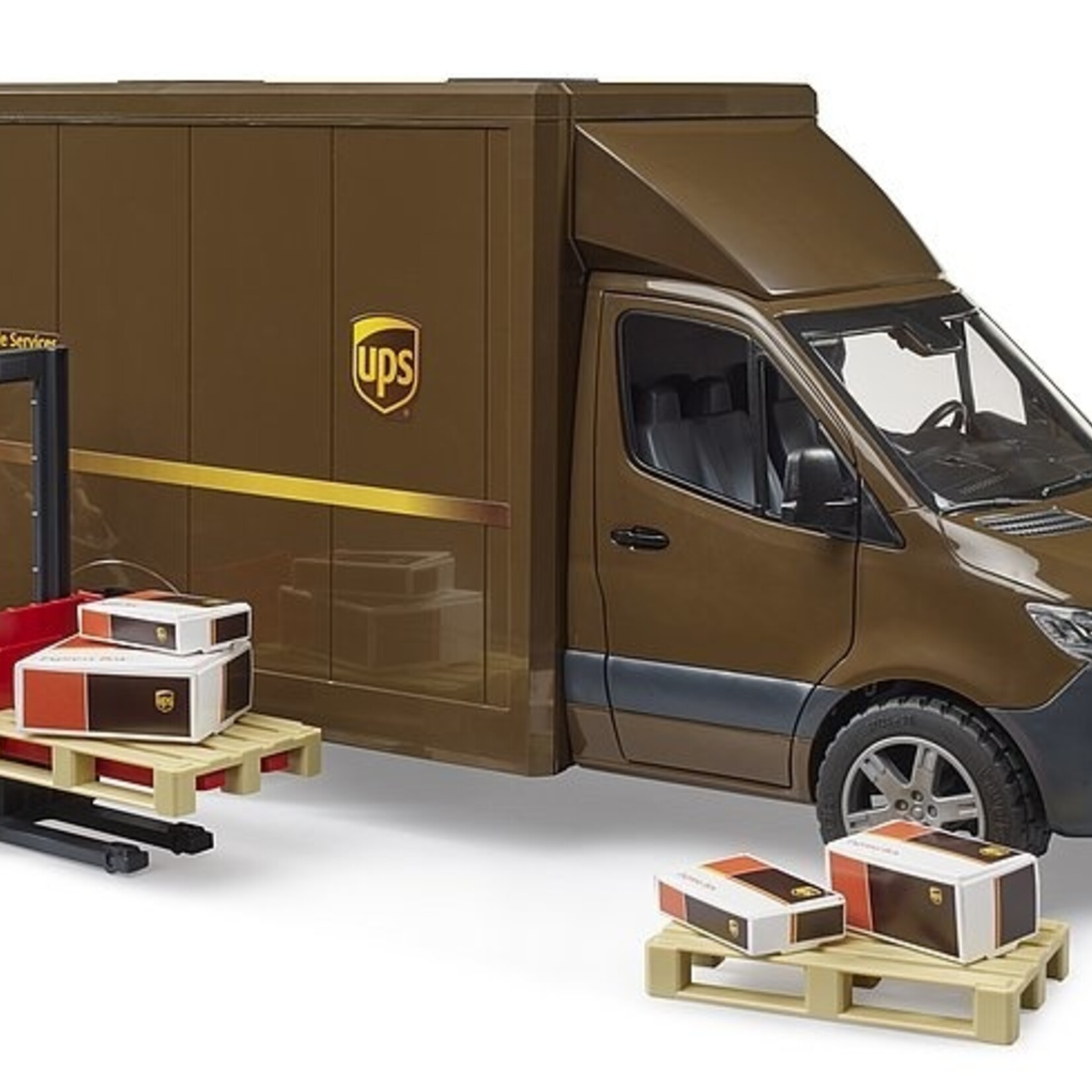 Bruder Camion Bruder Mercedes Benz Sprinter UPS avec chauffeur et accessoires