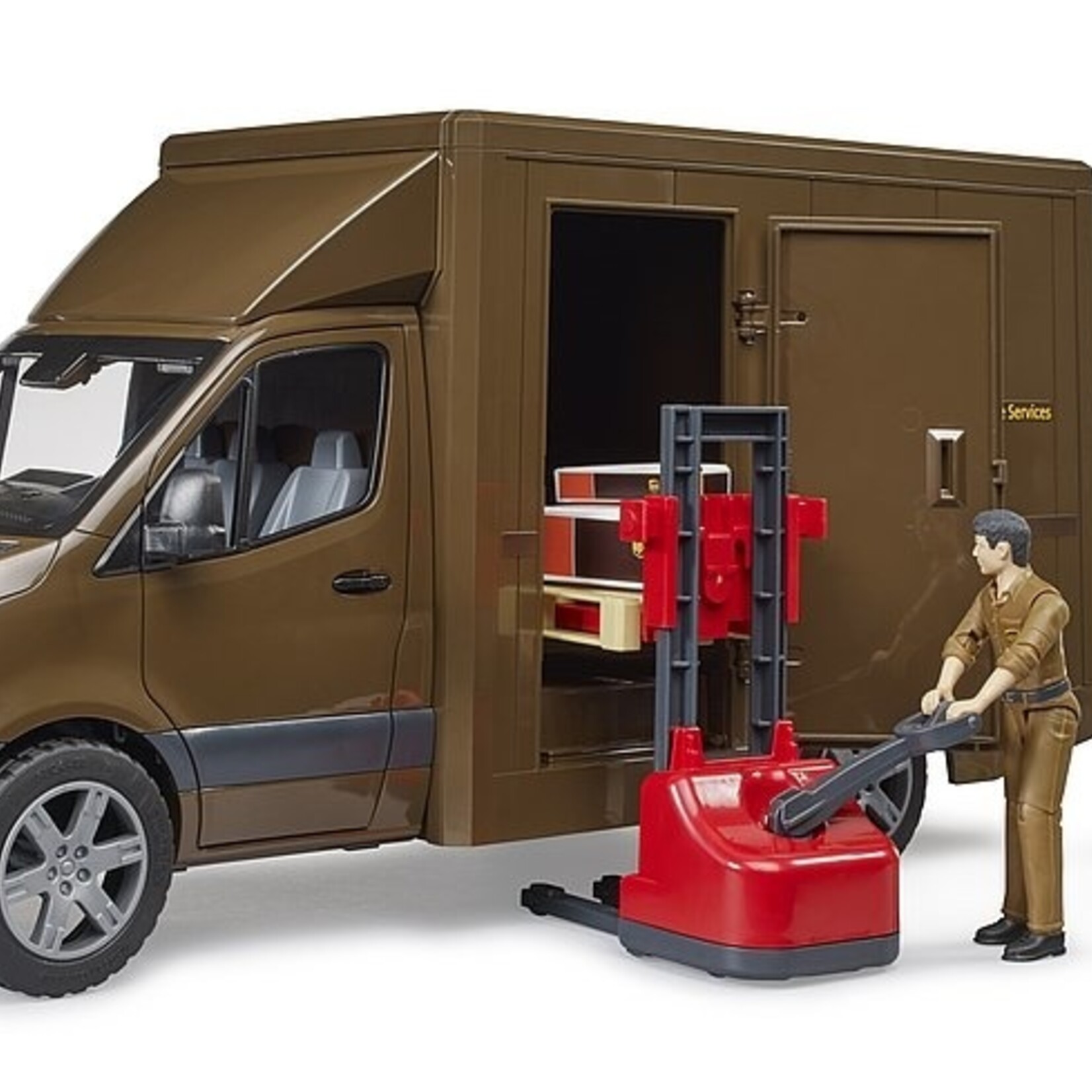 Bruder Camion Bruder Mercedes Benz Sprinter UPS avec chauffeur et accessoires