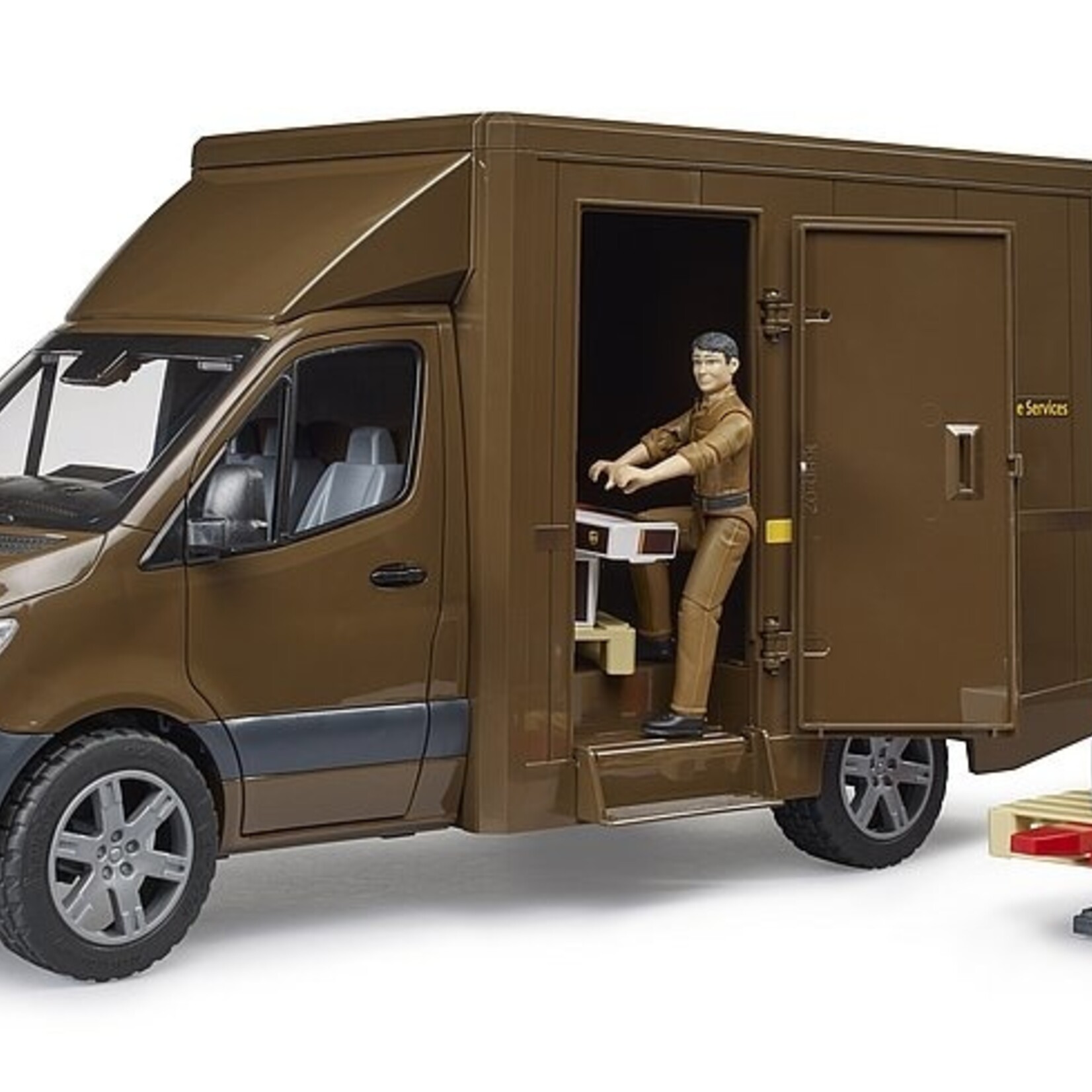 Bruder Camion Bruder Mercedes Benz Sprinter UPS avec chauffeur et accessoires