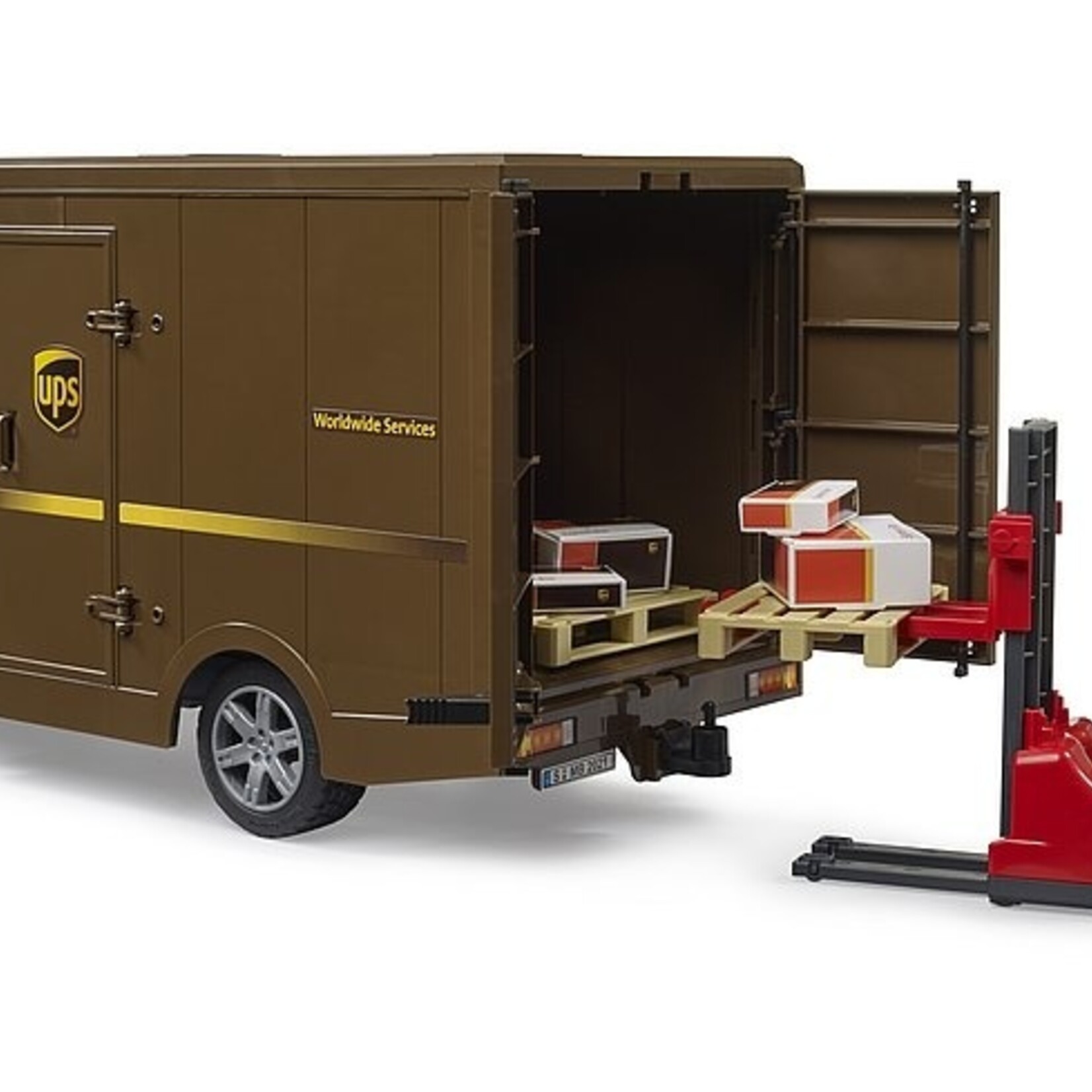 Bruder Camion Bruder Mercedes Benz Sprinter UPS avec chauffeur et accessoires