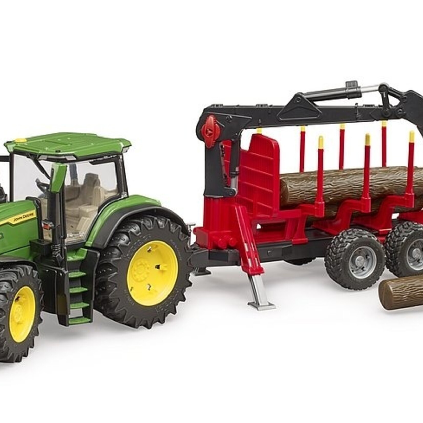 Bruder Tracteur Bruder John Deere 7R 350 avec remorque de débardage