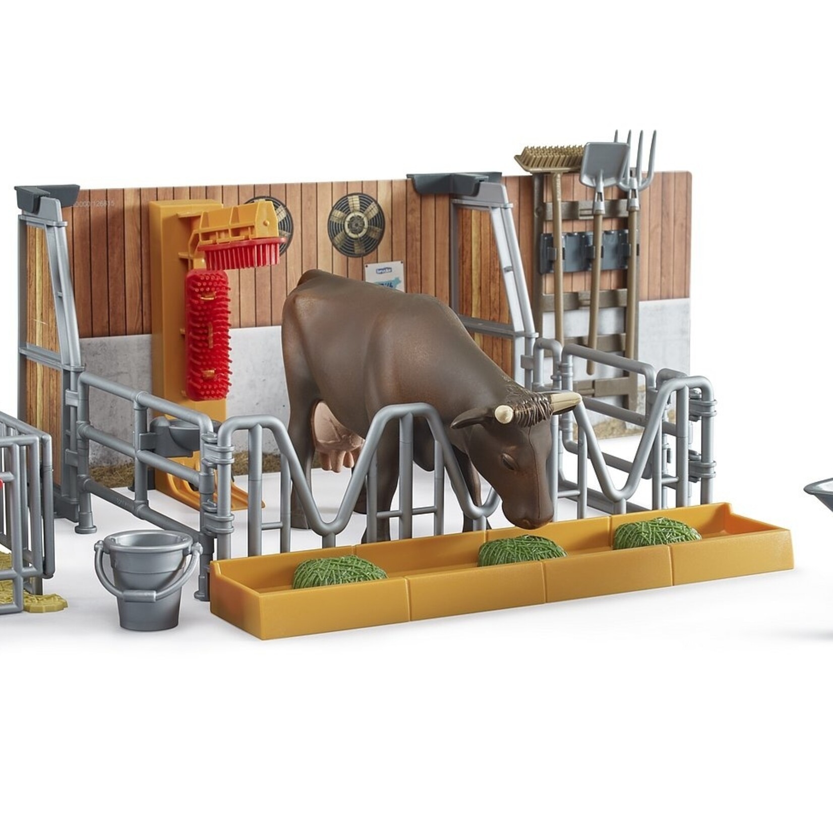 Bruder Étable miniature Bruder vaches et veaux avec fermier – 1:16