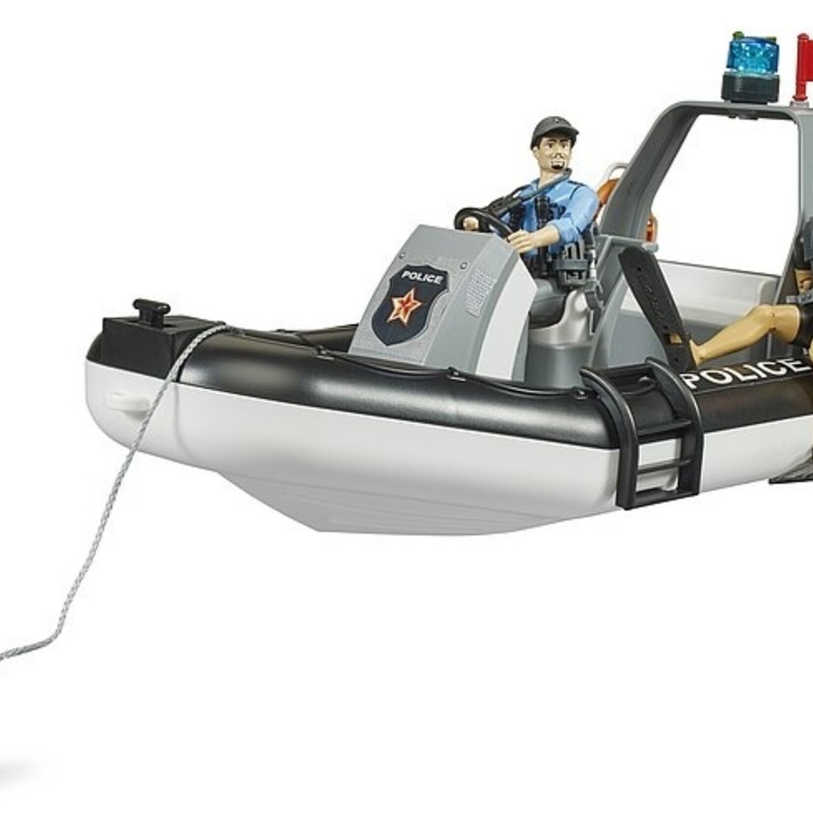 Bruder Bateau miniature Bruder Police gonflable avec officier de police